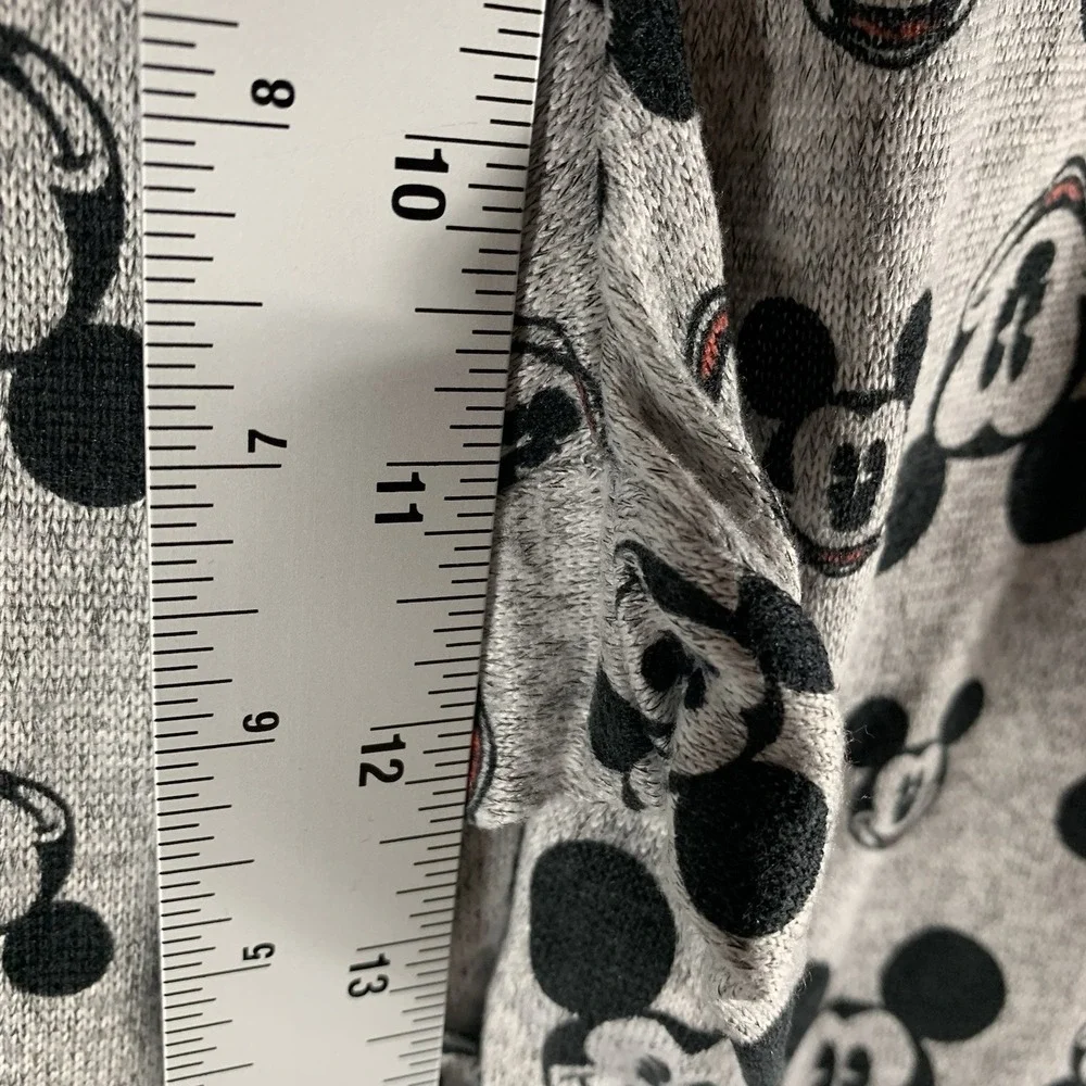 Disney Mickey Mouse Women's Pajama Pants M PJ Jogger Gray Black Sleepwear Lounge - Picture 9 of 11